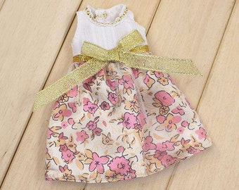 Neo Blythe Doll Multi-Color Floral Bow Dress