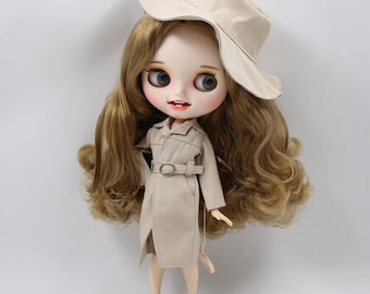 Zadie - Premium Custom Neo Blythe Doll with Blonde Hair, White Skin & Matte Smiling Face