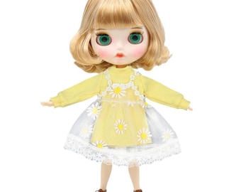 Natasha – Premium Custom Neo Blythe Doll with Blonde Hair, White Skin & Matte Pouty Face