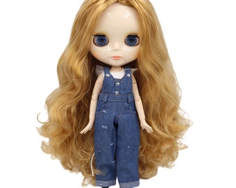 Wren – Premium Custom Neo Blythe Doll with Blonde Hair, White Skin & Shiny Cute Face