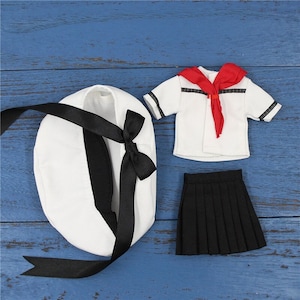 Neo Blythe Doll Sailor Dress with Cap
