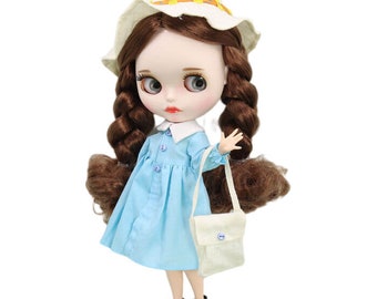 Serenity – Premium Custom Neo Blythe Doll with Brown Hair, White Skin & Matte Cute Face