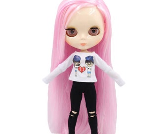 Elisa – Premium Custom Neo Blythe Doll with Pink Hair, White Skin & Shiny Cute Face