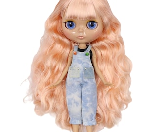 Makayla – Premium Custom Neo Blythe Doll with Pink Hair, Tan Skin & Shiny Cute Face