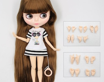 Peggy – Premium Custom Neo Blythe Doll with Brown Hair, Natural Skin & Shiny Cute Face