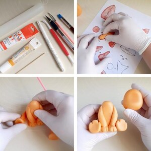 Fondant cute fox tutorial. How to make a sugar figurine for a forest-themed cake, wooden-themed birthday, boho wedding. Easy step-by-step instructions, e-book with video and template. Animal-themed children's party, boy cake, girl cake.