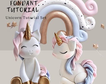 ケーキの作り方講座：眠れるユニコーンとハッピーユニコーン、レインボーフォンダンケーキ｜DIYケーキデコレーション。ベーカリー、女の子のための魔法の誕生日