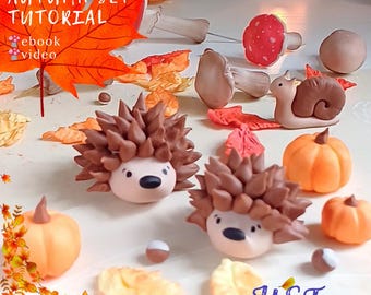 ケーキトッパーの作り方：シュガーペーストで作るハリネズミ、キノコ、カボチャ、カタツムリ（電子書籍と動画による作り方）