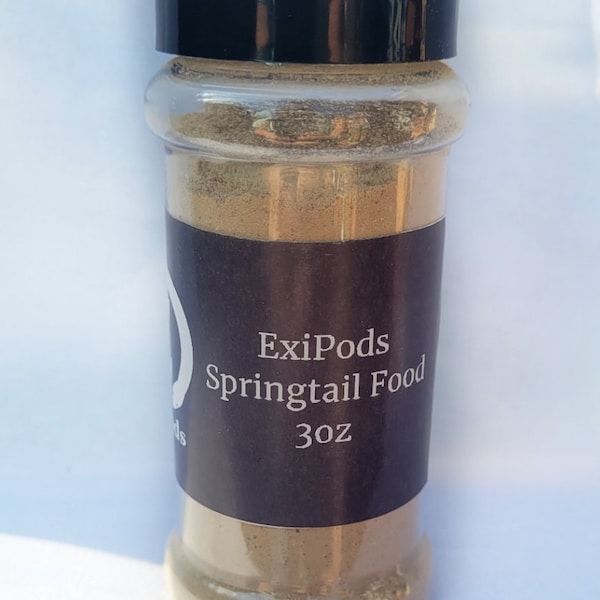 3oz ExiPods Springtail Food with shaker, Also available at exipods.net