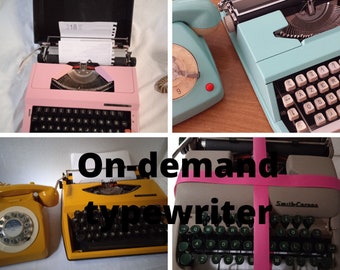 Free Estimated Quote NON-REFUNDABLE On-demand typewriter Typewriter to order Brand colors available + gift packaging