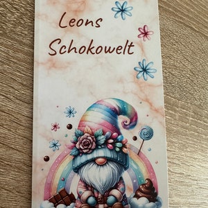 Leons Schokowelt/ 3er Klappkarte/ Gnome / Wichtel / passend für A6 Binder  (Art.-Nr: EB-052)