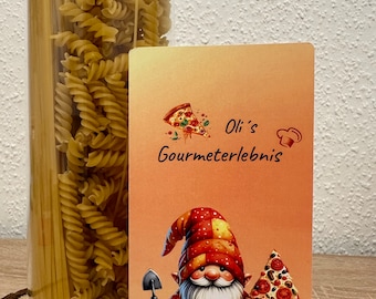 Gourmeterlebnis/ 3er Klappkarte/ Gnome / Wichtel / passend für A6 Binder