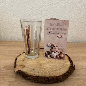 Coffee/ 3er Klappkarte/ Gnome / Wichtel / passend für A6 Binder (Art.-Nr: EB-055)
