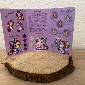 The Magic of Unicorn/ Einhörner/ 3er Klappkarte/passend für A6 Binder (Art.-Nr: EB-082)