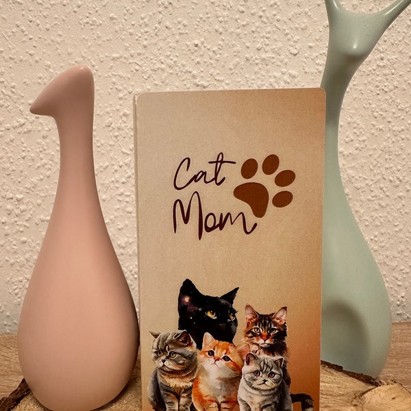 Cat Mom / 2er Klappkarte/ passend für A6 Binder/ Katzen