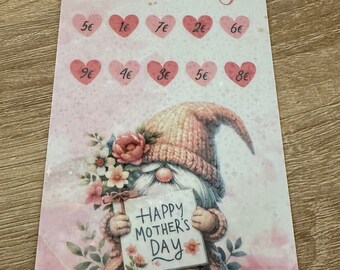 Folierte Challenge/Mothers Day/Muttertags Gnome/ passend für A6 Binder