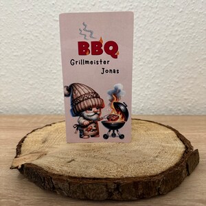 Grillmeister/ 3er Klappkarte/ Gnome / Wichtel / passend für A6 Binder  (Art.-Nr: EB-078)