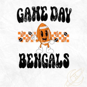 Game Day Bengals PNG Sublimation Download, DISTRESSED Bengals PNG, Game