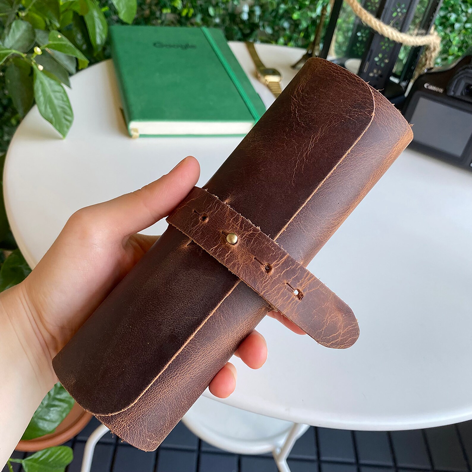 Handmade Personalized Roll up Leather Pen Case Pen Pouch Etsy