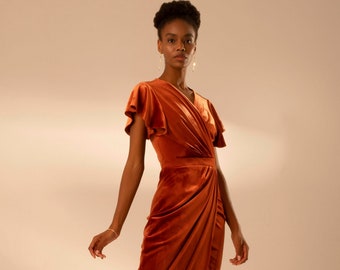 Terracotta Bridesmaid Dress - Etsy
