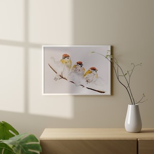 Goldfinch Watercolor Painting: Original Bird Wall Art (10x12 inch)