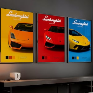 Lamborghini Gallardo, Huracan, Aventador Poster Set (Digital Download)