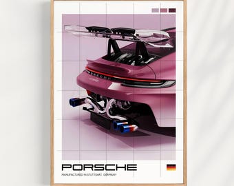 Porsche GT3 RS Poster: Sports Car Wall Art (Digital Download)