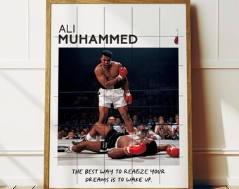 Muhammad Ali vs Sonny Liston - Impression emblématique de la boxe Knockout (téléchargement numérique)