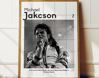 Michael Jackson Moonwalk Poster: Printable Wall Art (digital