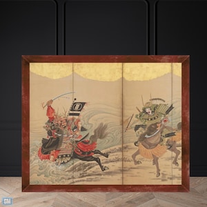 Exclusive Japanese Canvas Wall Art Samurai Warriors Painting Print  + 3 FREE Japanese Paintings Art Prints Canvas, For Home and Office Decor