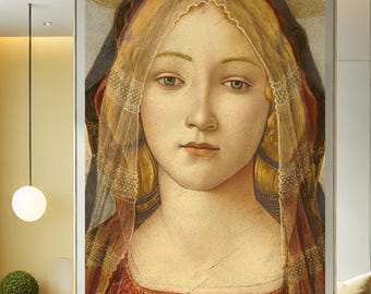 x3 Botticelli Virgin Mary Paintings Art Prints For Home, Office and Church Decor.