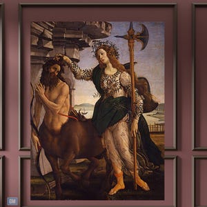 Botticelli Athena Painting Art Print, For Home and Office Decor.