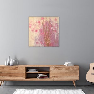 Painting abstract, acrylic painting modern, original, modern painting, acrylic canvas, contemporary art, abstract painting, beige pink picture