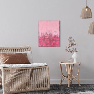 Acrylic on Canvas Abstract Art Modern Art Original Painting Abstract Painting Canvas Picture Pink