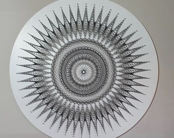 Black and White String Art - Etsy