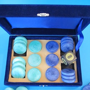 Luxury Handmade Epoxy Customize Backgammon Modern Checkers Set: 44mm 30 g