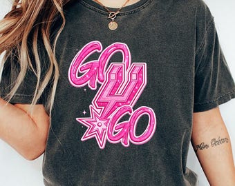 Comfort Colors San Antonio Spurs Floral Shirt, Go Go Basketball Graphic Tee, Pink Retro Sports Shirt, Girly Athletic Apparel, Trendy T-shirt