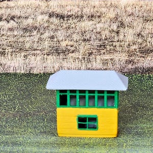 N Scale Railroad Interlocking Tower – 3D Printed Model Kit – Unpainted