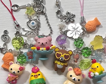 Rilakkuma & Korilakkuka Japanese Green Tea Bottle Charm Strap - Etsy