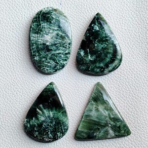 Seraphinite Gemstone, Seraphinite Cabochon, Natural Seraphinite Crystal, Seraphinite Healing Stone For Ring, Pendant, Jewelry Making Stone
