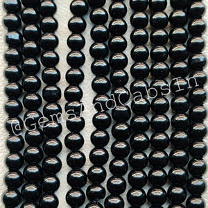 Natural Black Onyx Round Beads, Black Onyx Gemstone Beads, 4mm to 12mm Loose Onyx Beads, Wholesale Bulk Onyx Beads for DIY Jewelry Stone