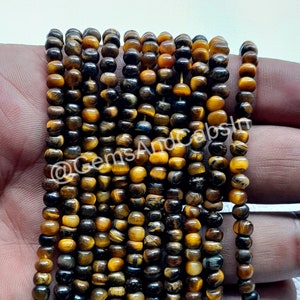 Tigers Eye Beads, Natural Tiger&#39;s Eye Round Beads, 4mm- 8mm Tigers Eye Round Crystal Beads, Wholesale Bulk Beads For Jewelry Making Stone