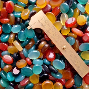AAA Onyx Gemstone, Wholesale Onyx Lot, Natural Onyx Smaller Cabochon Lot, Both Side Flat Onyx Mix Size Oval Crystal For Jewelry Making Stone