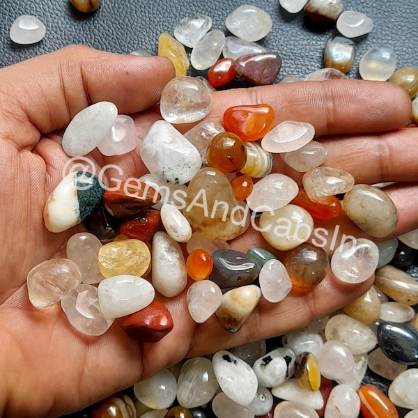 Mix Tumbled Stones, Bulk Tumbled Stones, Wholesale Bulk Lots, Assorted Crystal for Jewelry, Crafting, Wire Wrapping Crystal Healing