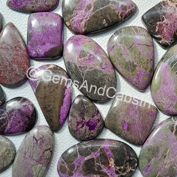 Stichtite Cabochon, Wholesale Stichtite Gemstone, Stichtite Loose Stone, Natural Stichtite Purpurite Crystal For DIY Jewelry Making Stone