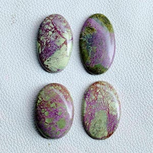 Stichtite Gemstone, Loose Stichtite Stone, Natural Stichtite Purpurite Crystal, Stichtite Cabochon For DIY Jewelry Making Stone
