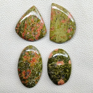 Loose Unakite Jasper Cabochon, Unakite Jasper Gemstone, Natural Unakite Jasper Crystal Loose Stone For DIY Jewelry Making Stone