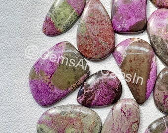 Stichtite Cabochon, Natural Purpurite Crystal, Loose Stone for Jewelry Making