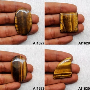 Natural Tiger Eye Stone, Tigers Eye Cabochon, Tiger's Eye Gemstone,  Tigers Eye Healing Crystal For Ring, Pendant, Jewelry Making Stone