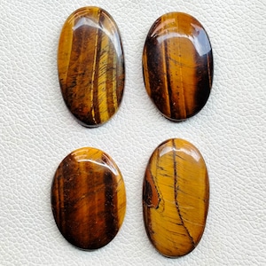 Natural Tiger Eye Stone, Loose Tigers Eye Cabochon, Tiger's Eye Gemstone, Tigers Eye Healing Crystal For Ring, Pendant, Jewelry Making Stone